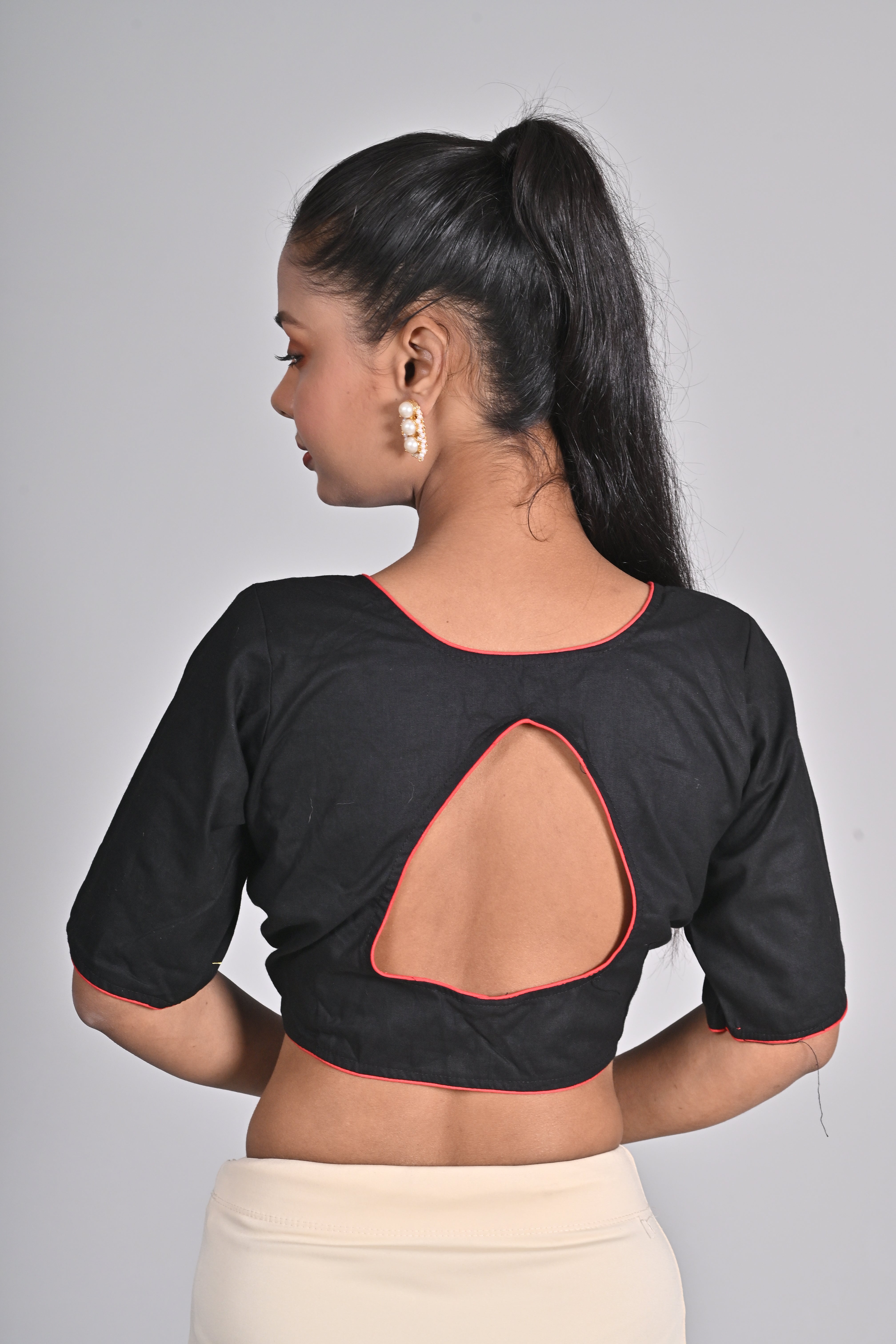 Cotton Daily Wear Blouse Black