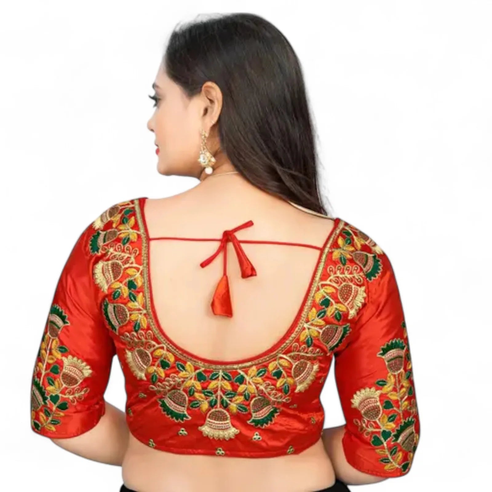 Red Embroidered blouses for sarees